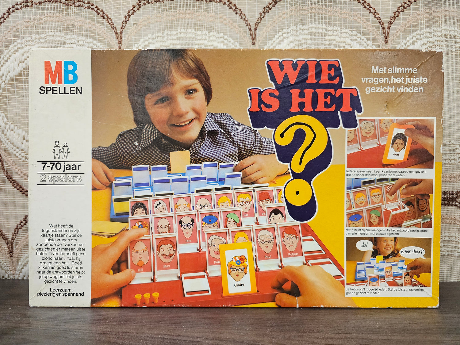 Vintage MB spel Wie is het uit 1981 met originele doos