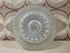 Vintage Massive glazen plafondlamp van helder reliëfglas met ronde patronen