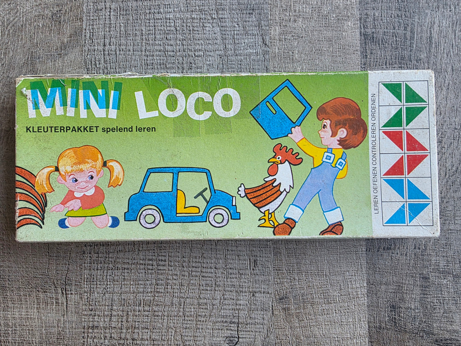 Gebruikt Mini Loco kleuterpakket met basisdoos, twee oefenboekjes en complete set kaarten