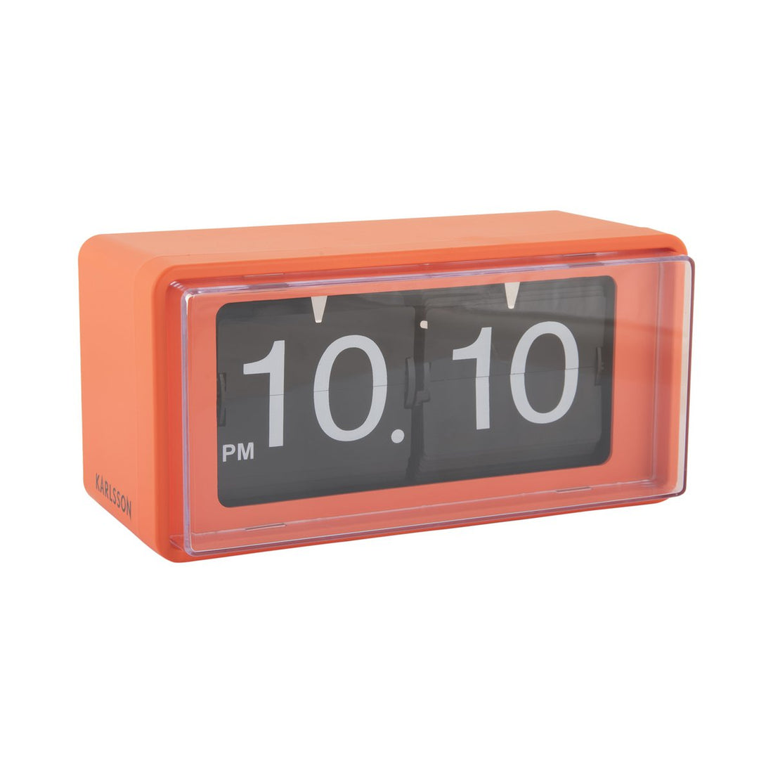 Retro oranje flipklok Karlsson Boxed