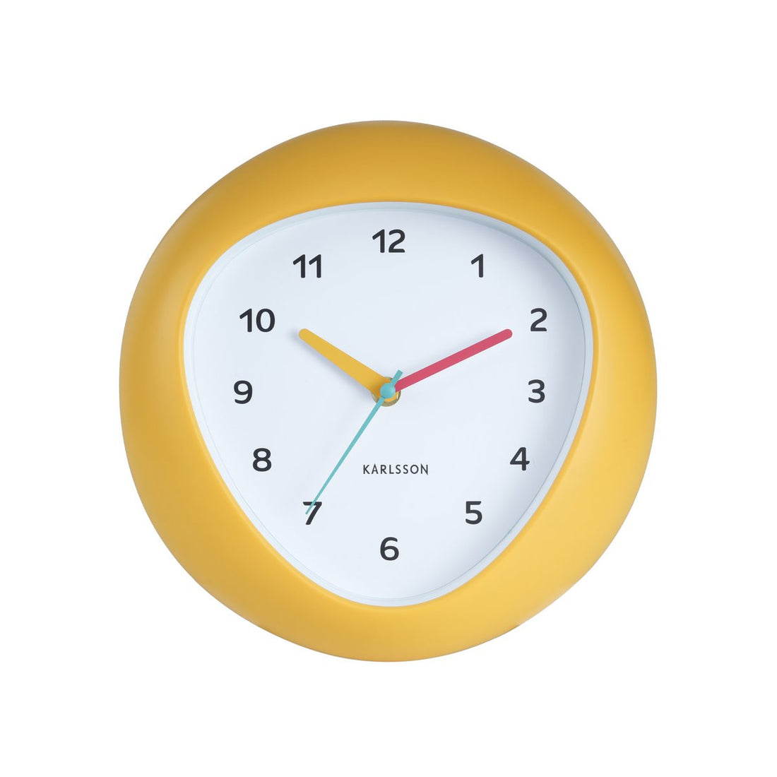 Retro wandklok Karlsson Funky Vibes – geel