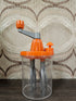 Vintage Ruhrfix slagroomklopper in oranje met kunststof kom