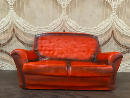 Vintage rood bankstel voor Sindy of Barbiepop speelgoed