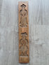 Vintage houten speculaasplank van 40 cm met uitgesneden man en vrouw