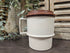 Vintage Tupperware koffie beker met deksel bruin