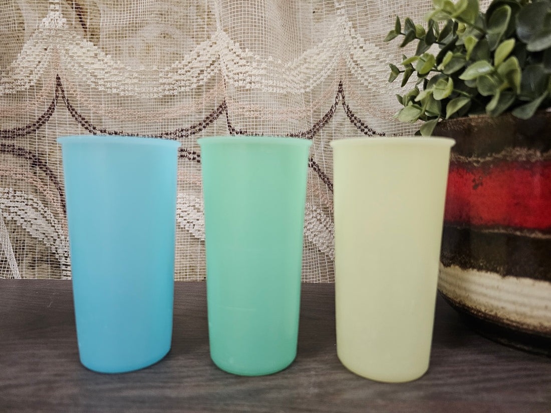 Tupperware pastelkleuren bekers