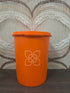 Tupperware oranje voorraadbus sterdeksel 15.5 cm