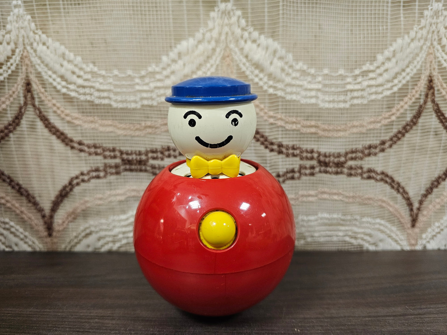 Vintage Ambi Toys Jack in de bal speelgoed jaren 80 met gele knop