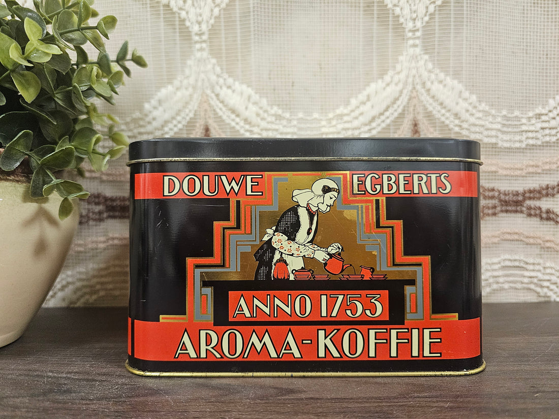 Vintage Douwe Egberts Aroma Koffie blik Anno 1753