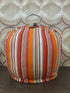 Vintage theebeurs met knip gestreept