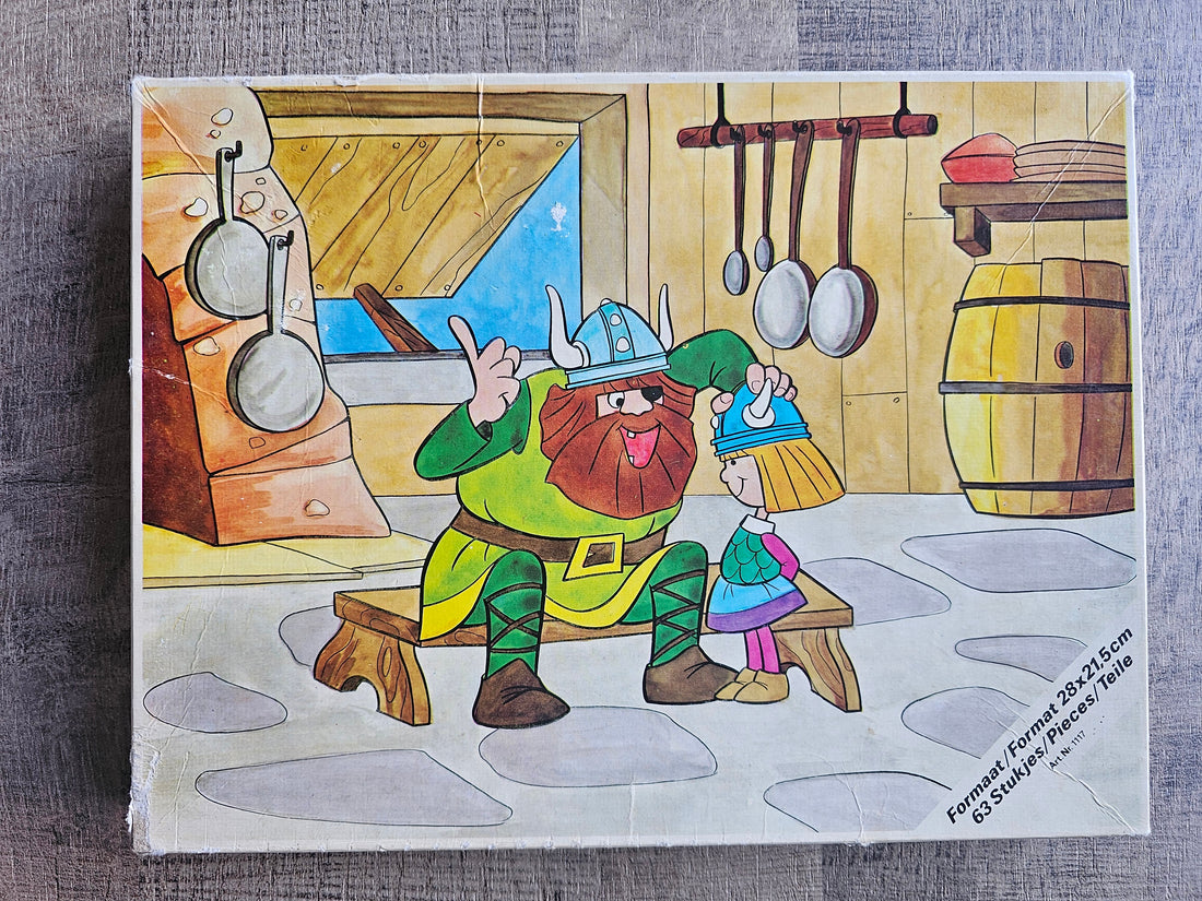 Vintage puzzel Wicky de Viking 1975 63 stukjes