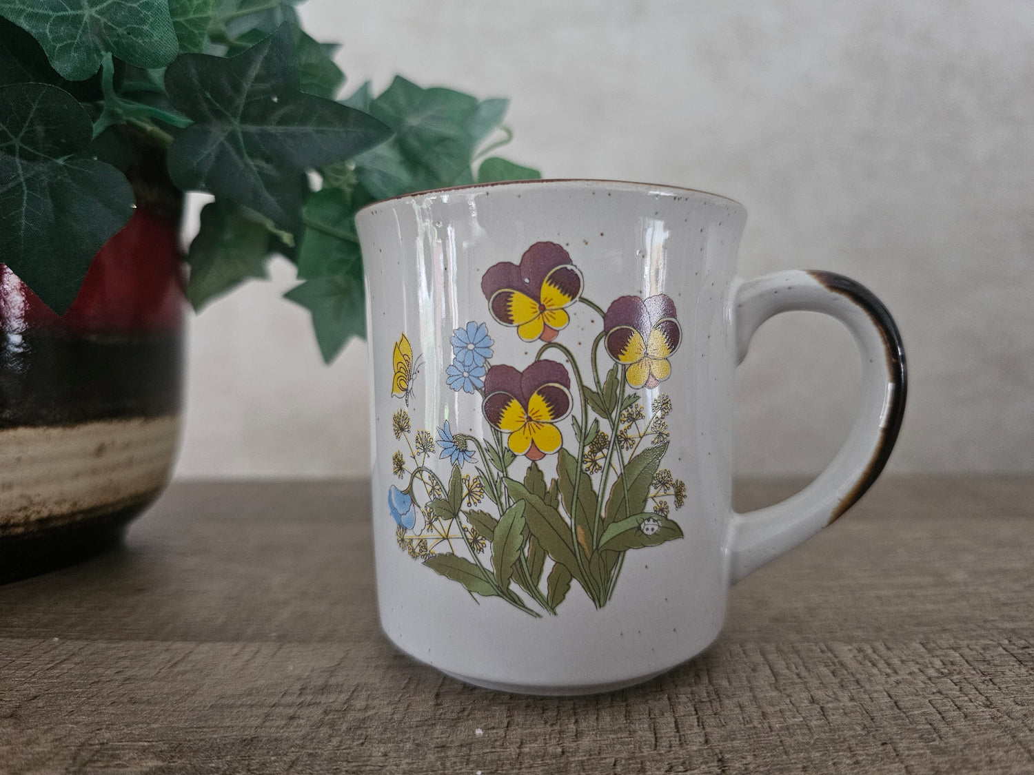 Vintage koffie beker Wildflower viooltjes