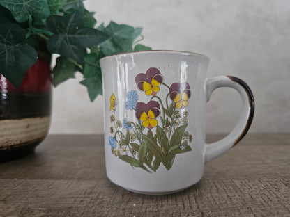 Vintage koffie beker Wildflower viooltjes