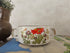 vintage servies wildflower soepkom met rode en paarse bloemen