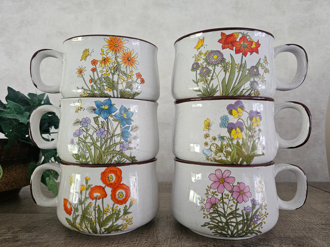 Wildflower soepkommen set 6