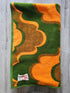 Zaalberg Dralon deken met groen en oranje patroon 220 x 180 cm