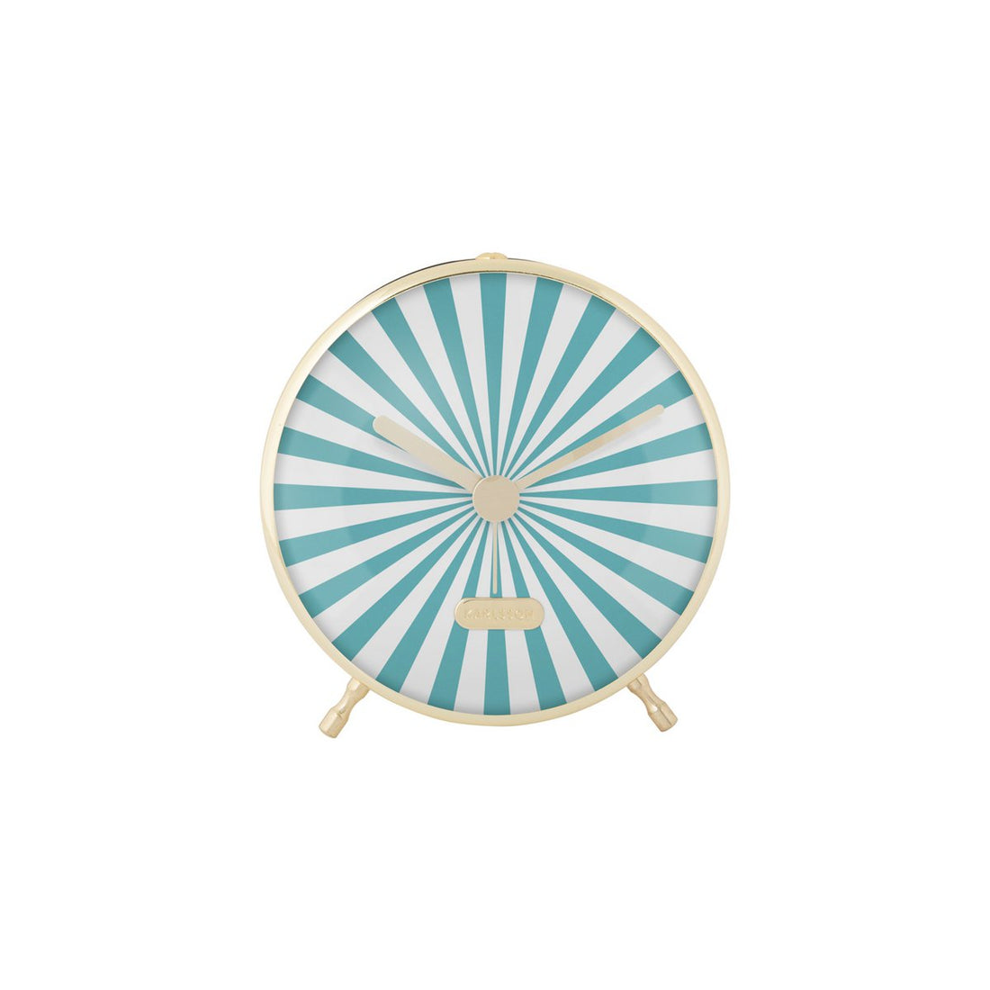 Retro wekker Karlsson Candy Swirl – pastelblauw metaal