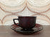 Arcoroc France Sierra kop en schotel rood – vintage servies