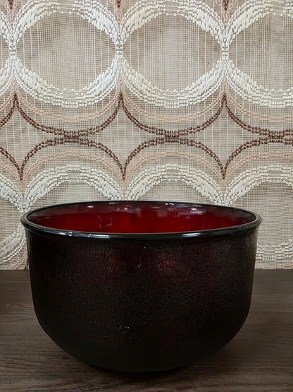 Arcoroc France Sierra rode schaal van 22 cm diameter, zonder inhoud