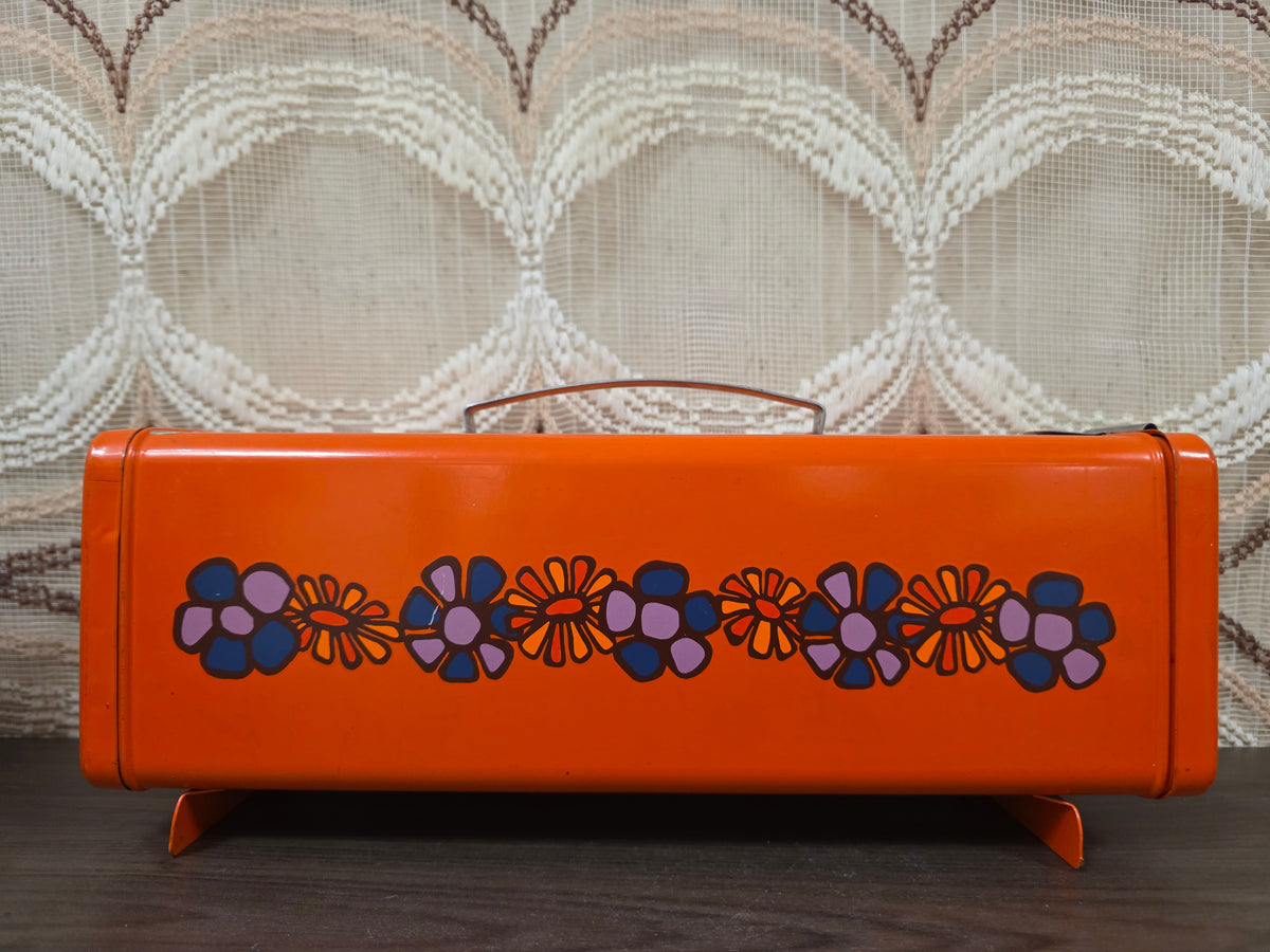Oranje Brabantia Diane ontbijtkoekblik met bloemenmotief