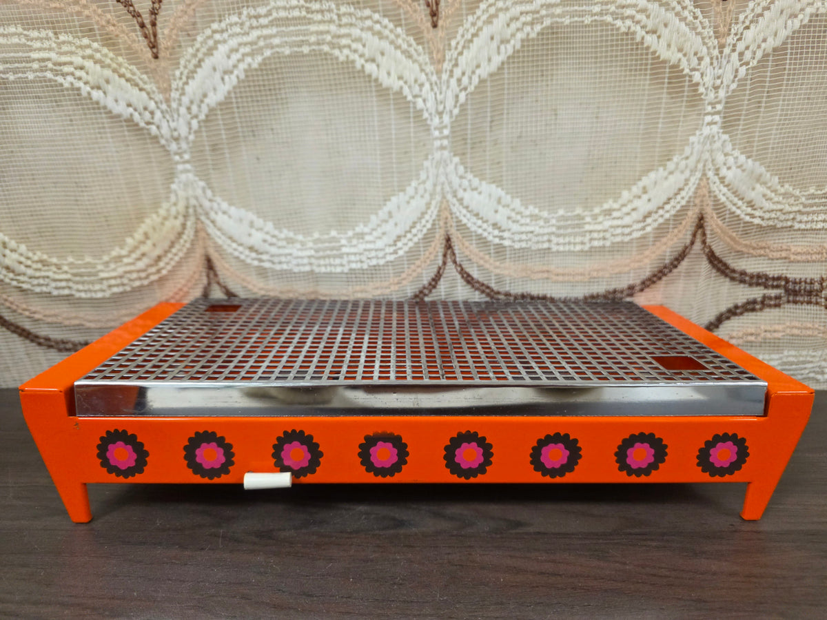 Brabantia Patrice schotelwarmer in oranje met bloemenmotief
