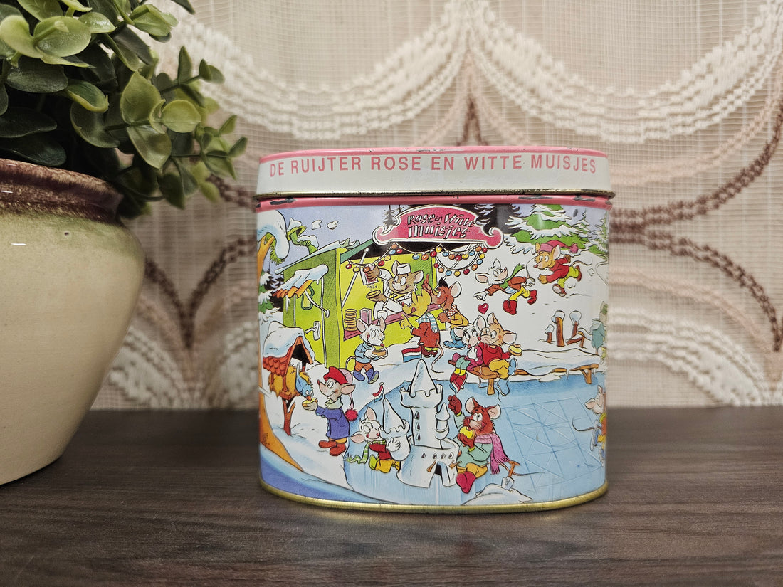 De Ruijter blik roze en witte muisjes ovaal
