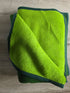 Groene dralon vintage deken dubbelzijdig
