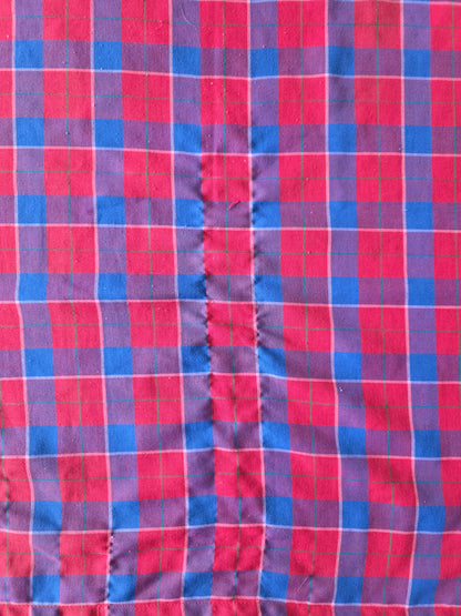 Vintage geruit tafelkleed rood blauw 232 x 132 cm