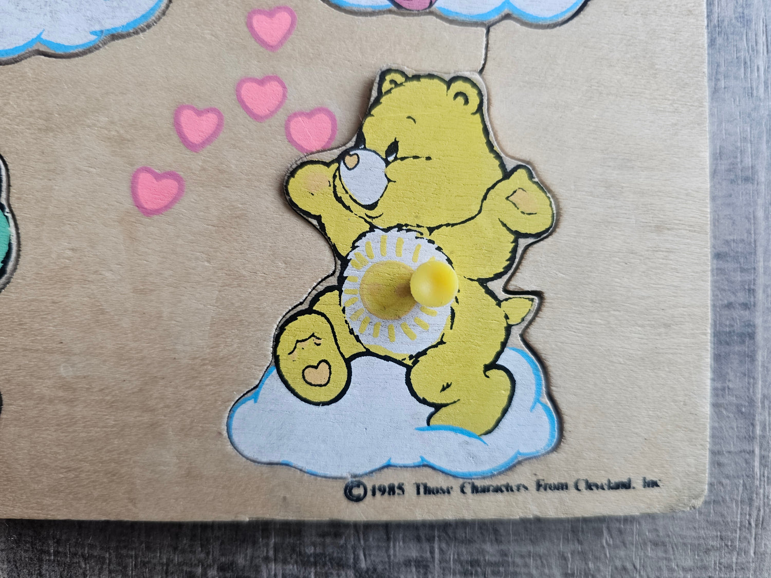 Troetelberen vintage houten puzzel 1985 Care Bears speelgoed