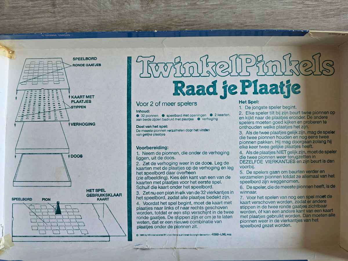 TwinkelPinkels Raad je Plaatje – MB Spellen