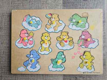 Troetelberen vintage houten puzzel 1985 Care Bears speelgoed