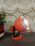 Vintage jaren 70 wandlamp met verstelbare oranje kunststof spot