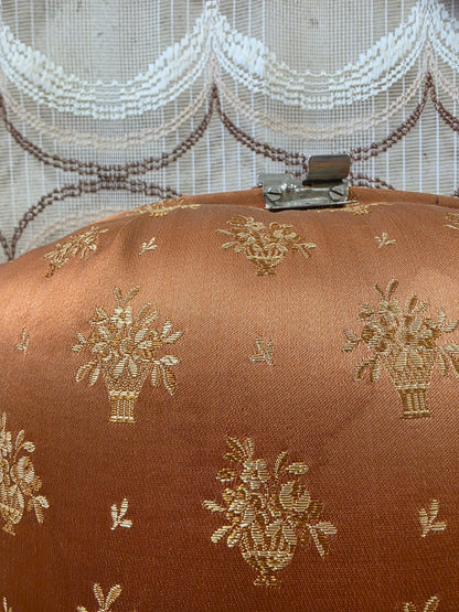 Vintage theebeurs met knip oranje goud