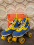 Rolschaatsen blauw geel maat 38