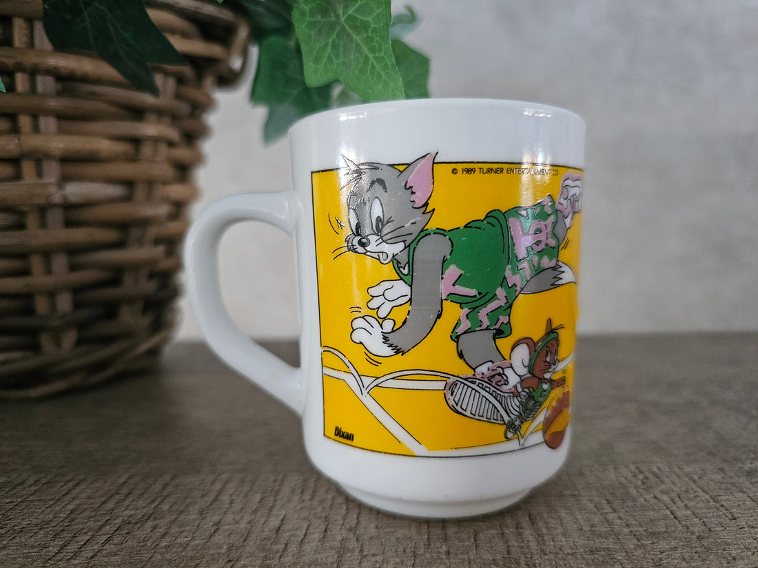 Vintage Arcopal mok Tom & Jerry – basketbal editie 1989