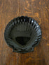 Vintage Arcoroc zwart schelpbordje 14 cm
