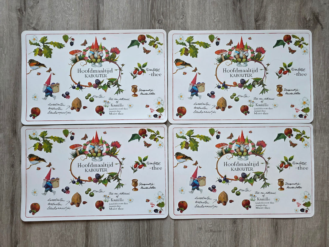 Vintage David de Kabouter placemats Rien Poortvliet