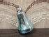 Vintage glazen kerstbel lichtblauw