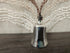 Vintage glazen kerstdecoratie bel zilver circa 5 cm