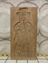 Vintage houten speculaasplank figuur in klederdracht 14,5 x 30 cm
