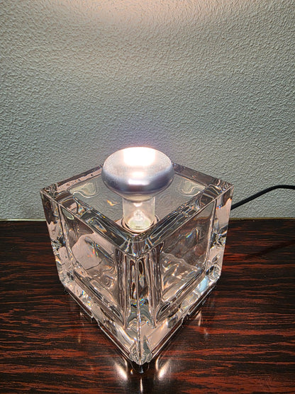 Zware glazen Ice Cube kubuslamp in Nachtmann-stijl van boven gezien