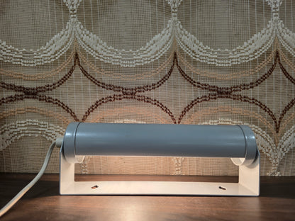 Vintage metalen wandlamp grijs verstelbare kap