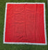 Vintage vinyl tafelkleed rood met witte sierrand