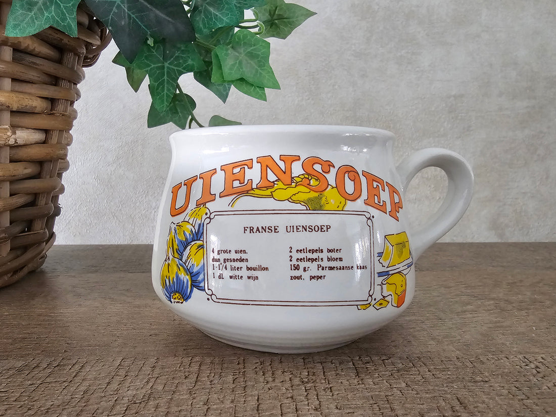 vintage soepkom uiensoep