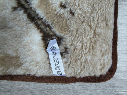 Waslabel van de deken met hond en kat, zonder materiaalaanduiding